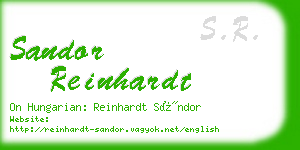 sandor reinhardt business card